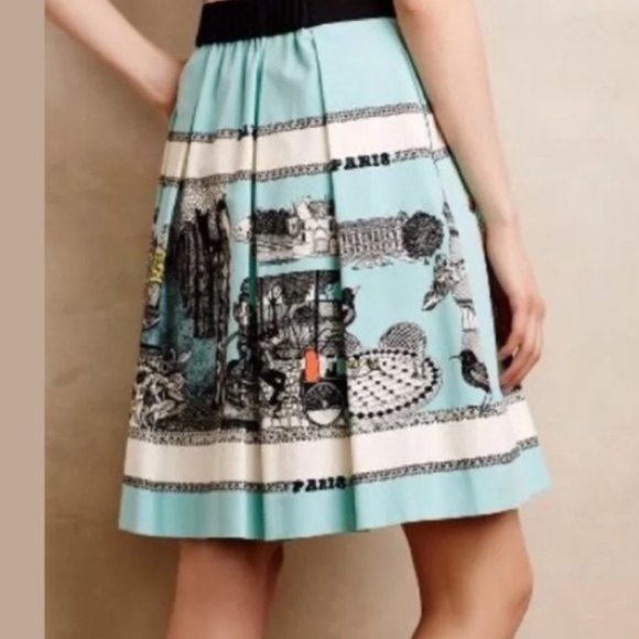 Anthropologie Florence Balducci Paris Cityscape Skirt; Size 2 - Picture 3 of 12